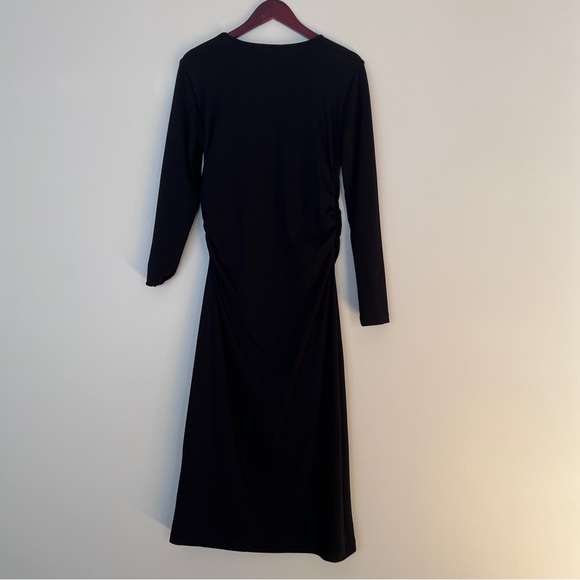 Black stretchy zara midi dress with long sleeves. Size XL - Picture 5 of 13